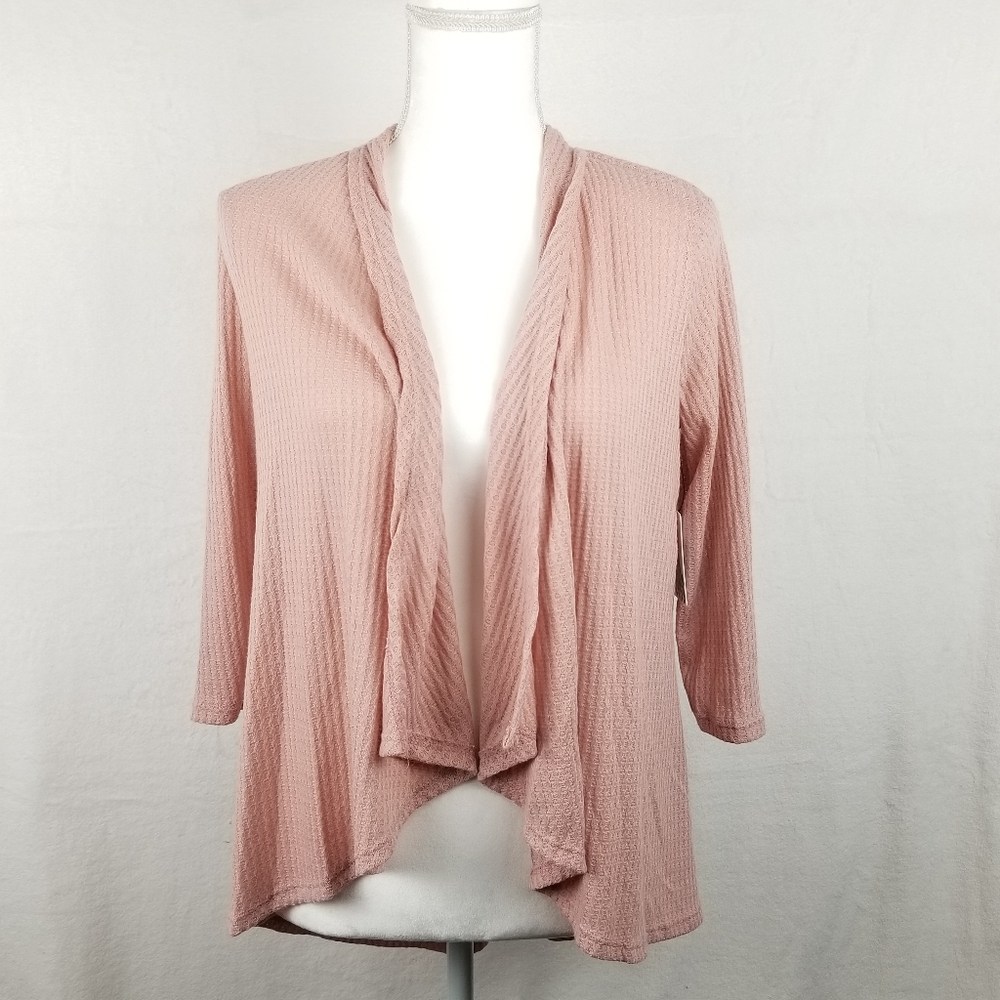 NEW WILDE CARDIGAN 3/4 Sleeve Womens size S, Light Pink